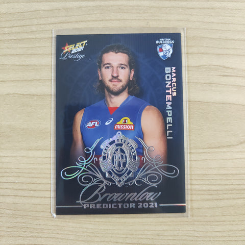 2021 AFL Select Prestige Platinum Brownlow Predictor Marcus Bontempelli Western Bulldogs LOW NUMBER No.008/60