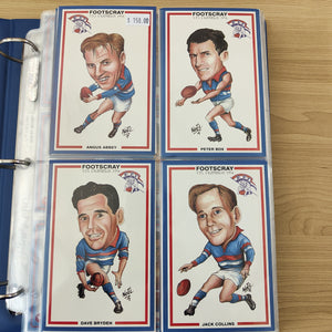 VFL 1954 Footscray Premiers Set of Caricature Cards by Noel