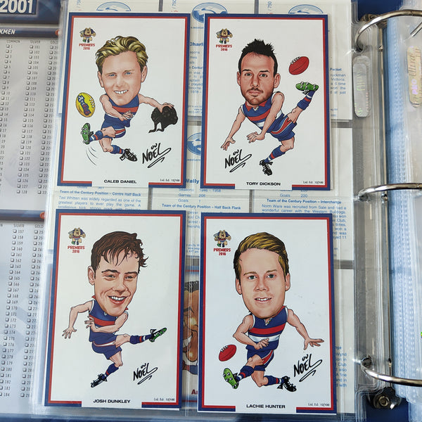 2016 Western Bulldogs AFL Premiers Set of Caricature Cards Noel 12/100