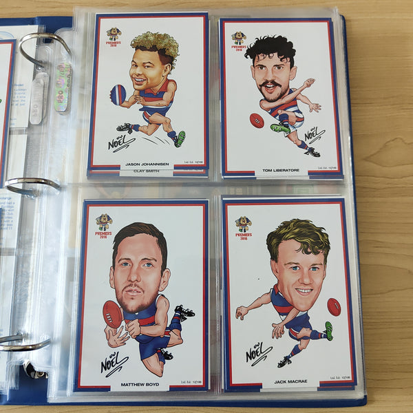 2016 Western Bulldogs AFL Premiers Set of Caricature Cards Noel 12/100