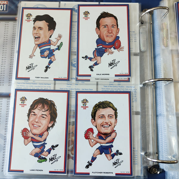 2016 Western Bulldogs AFL Premiers Set of Caricature Cards Noel 12/100
