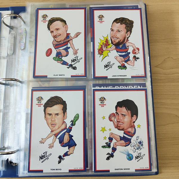 2016 Western Bulldogs AFL Premiers Set of Caricature Cards Noel 12/100