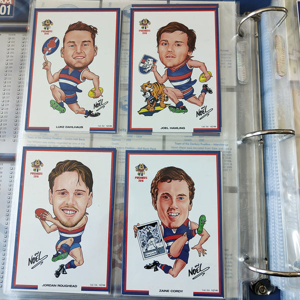 2016 Western Bulldogs AFL Premiers Set of Caricature Cards Noel 12/100