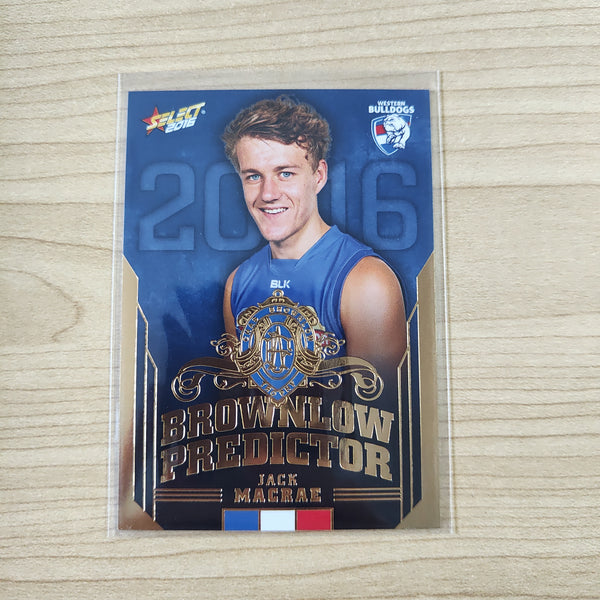 2016 Select Footy Stars Brownlow Predictor Jack Macrae Western Bulldogs 008/250