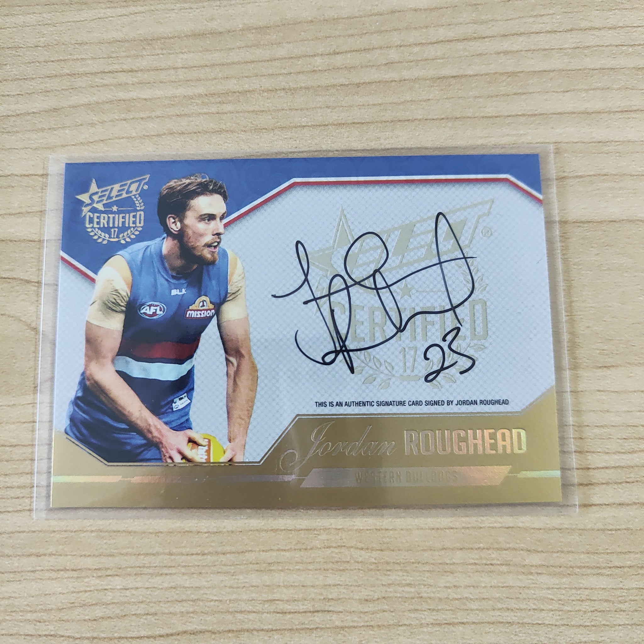 2017 Select Certified Signature Jordan Roughead Western Bulldogs No.006/240
