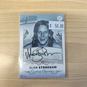 2017 Regal Greats of the Game Silver Century Signature Alan Stoneham Footscray Western Bulldogs No.89/100