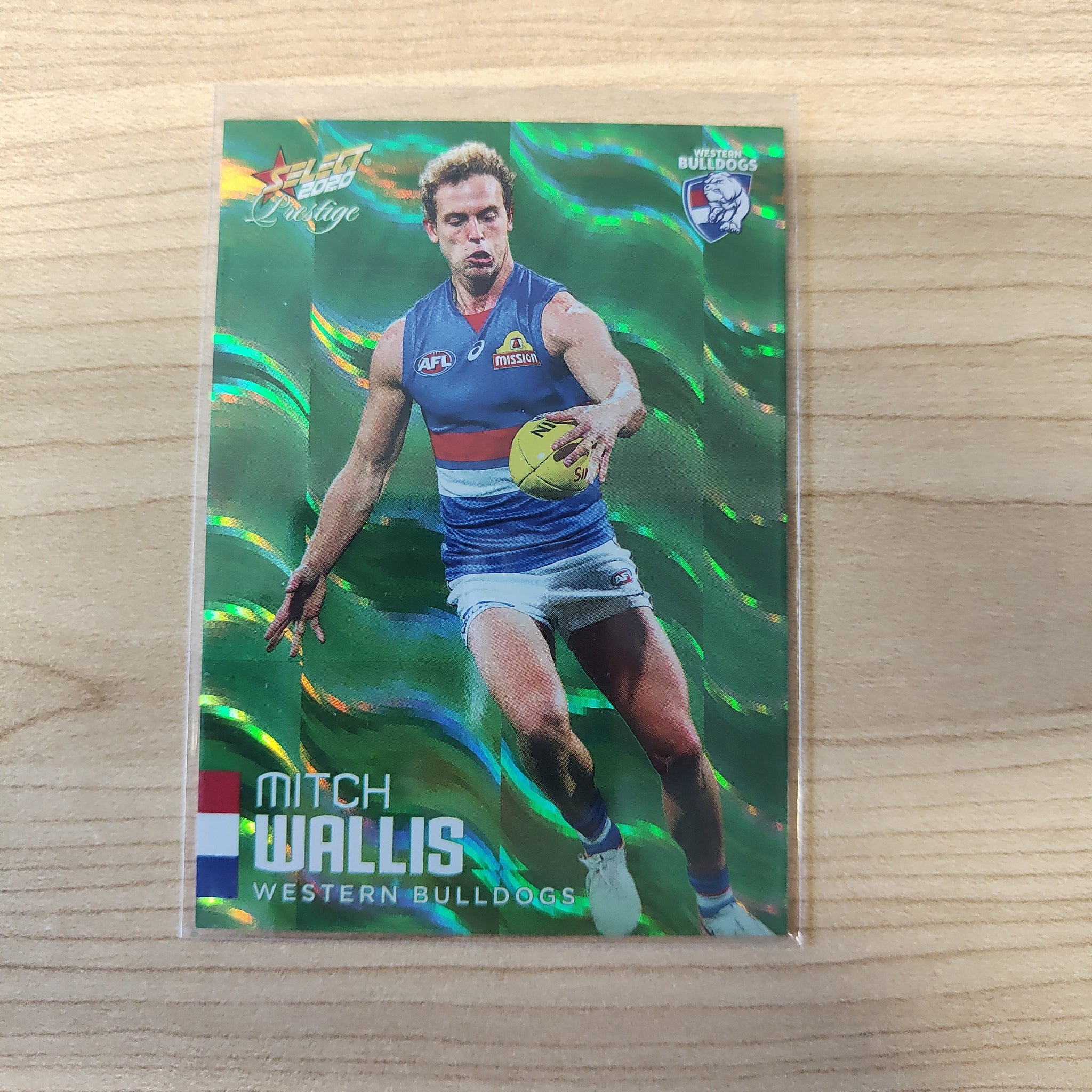 2020 AFL Select Prestige Green Parallel Mitch Wallis Western Bulldogs LOW NUMBER 002/60