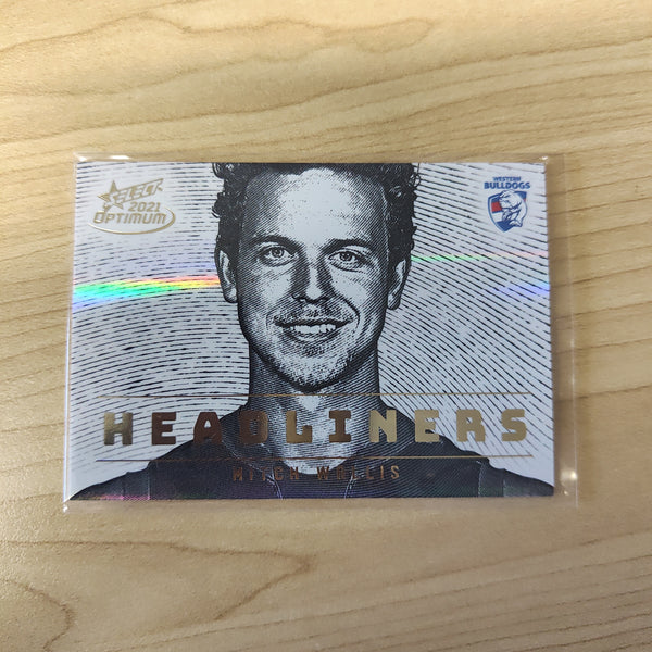 2021 AFL Optimum Headliners Mitch Wallis Western Bulldogs LOW NUMBER No.07/95