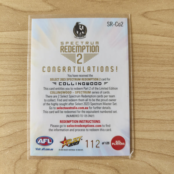 2023 Select Footy Stars Spectrum Redemption 2 Collingwood 112/125