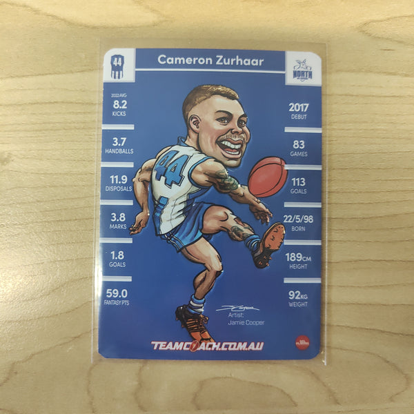 2023 Teamcoach Magic Wildcard Cameron Zurhaar North Melbourne MW-12
