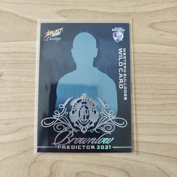 2021 AFL Select Prestige Platinum Brownlow Predictor Western Bulldogs Wild Card LOW NUMBER No.001/60