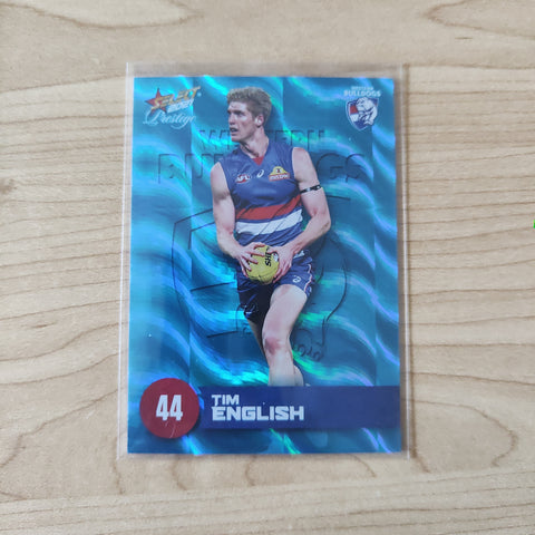 2021 AFL Select Prestige Blue Parallel Tim English Western Bulldogs LOW NUMBER No.004/125