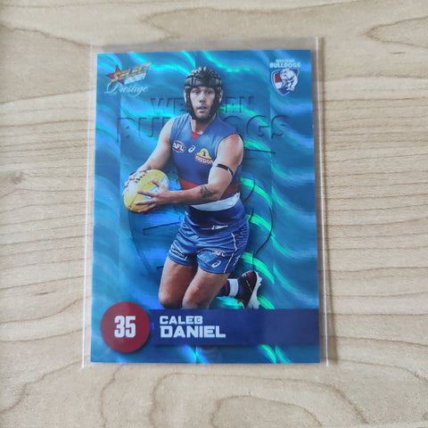 2021 AFL Select Prestige Blue Parallel Caleb Daniel Western Bulldogs LOW NUMBER No.003/125