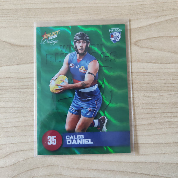 2021 AFL Select Prestige Green Parallel Caleb Daniel Western Bulldogs LOW NUMBER No.004/60