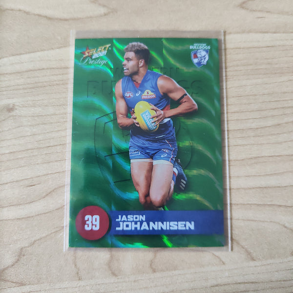 2021 AFL Select Prestige Green Parallel Jason Johannisen Western Bulldogs LOW NUMBER No.006/60