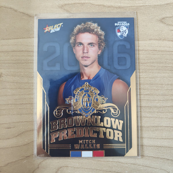 2016 Select Footy Stars Brownlow Predictor Mitch Wallis Western Bulldogs 003/250
