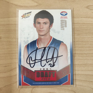 2008 Select Classic Draft Pick Platinum Signature Card Jarrad Grant Western Bulldogs