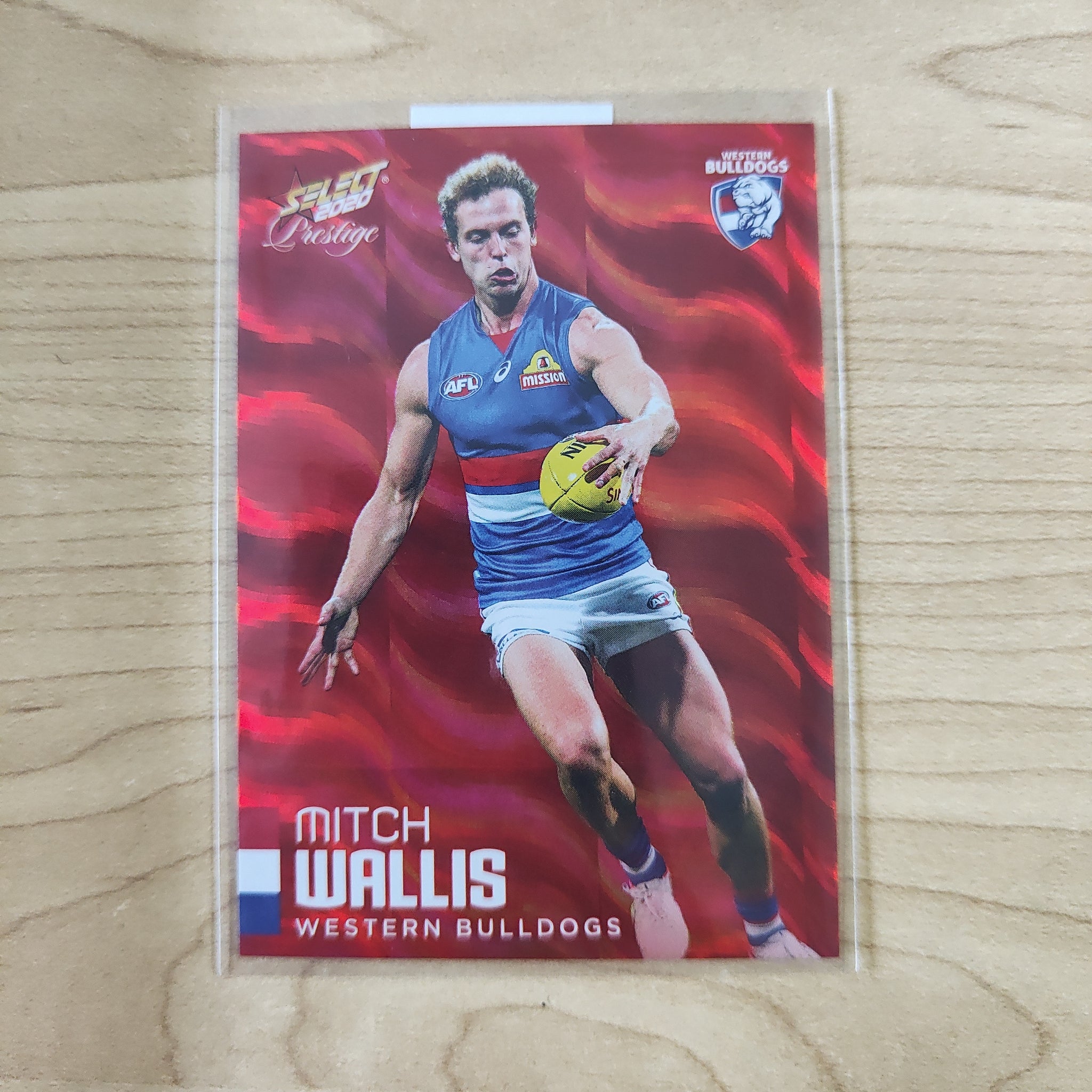 2020 Select Prestige Red Parallel Mitch Wallis Western Bulldogs LOW NUMBER No.002/170