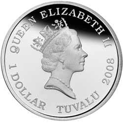 Tuvalu 2008 $1 Deadly and Dangerous Australian Blue Ringed Octopus 1oz 999 Silver Proof Coin Box Cert