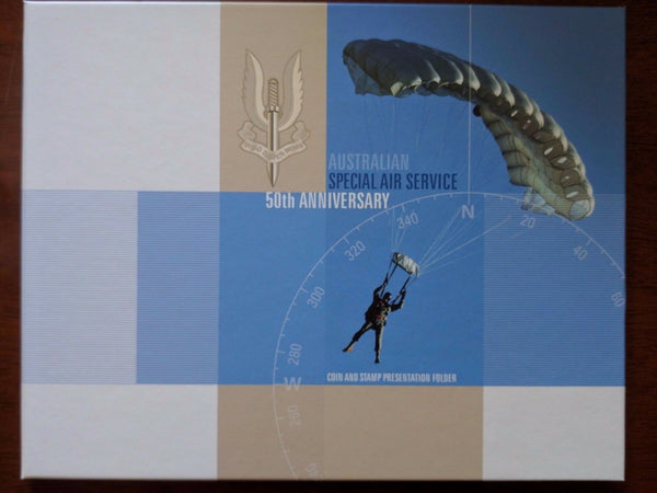 50TH Anniversary Special Air Service Coin and Stamp Folder Limited 0670/2000