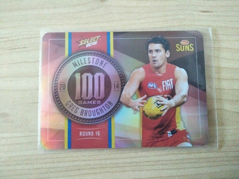 2015 Select Milestones Gold Coast Suns Team Set MG38