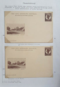 Queensland Postcard, 1d  Charleville S & W Railway, 2 varieties mint