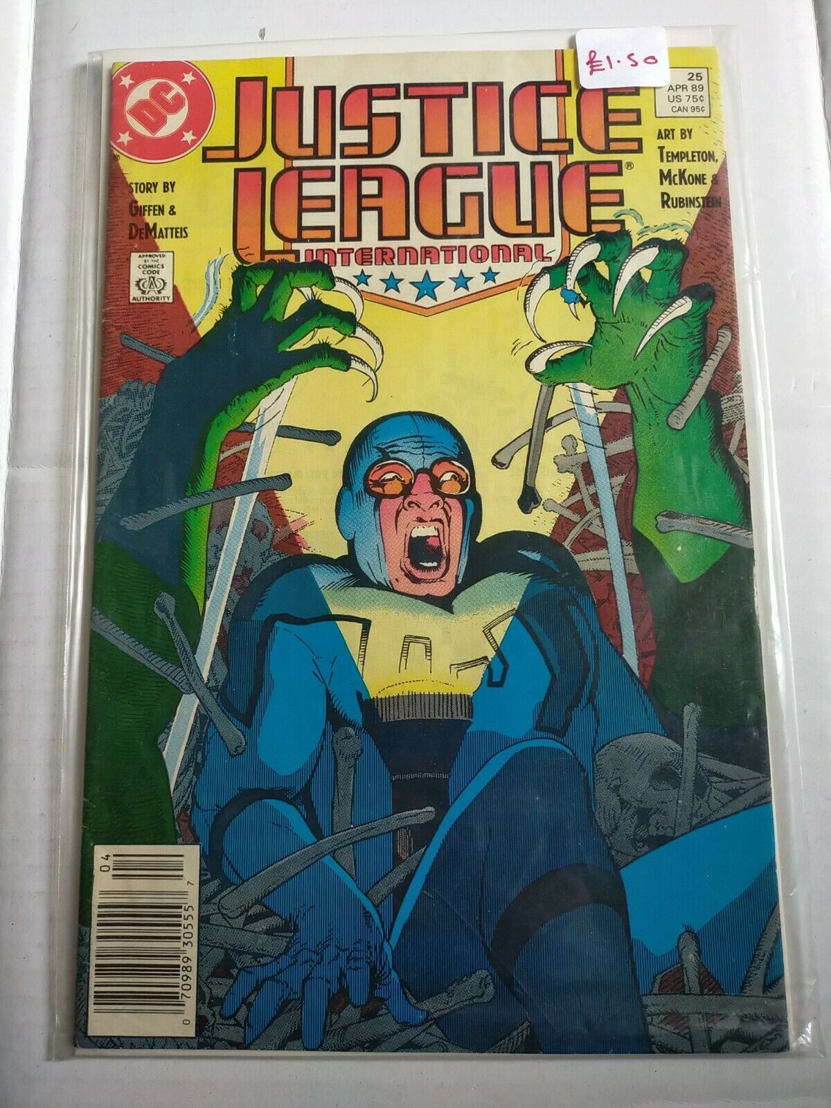 DC 1989 April #25 Justice League International Comic