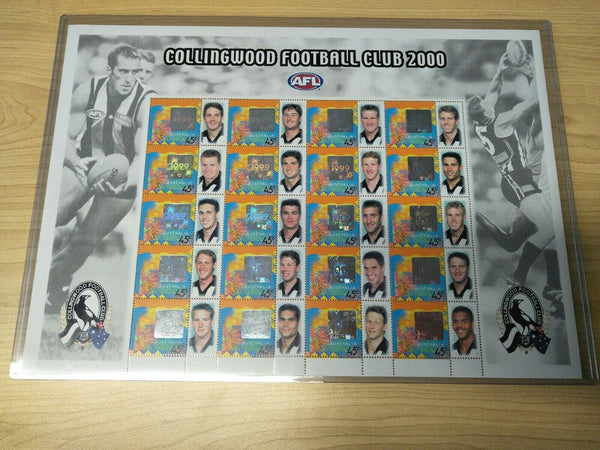 Collingwood Football Club 45c Stamp Sheet 2000 Collingwood Team