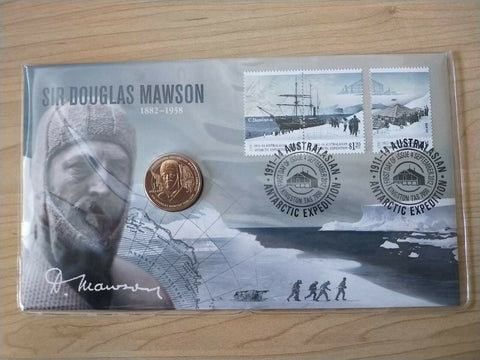 2012 Australian $1 Sir Douglas Mawson PNC First Day Of Issue