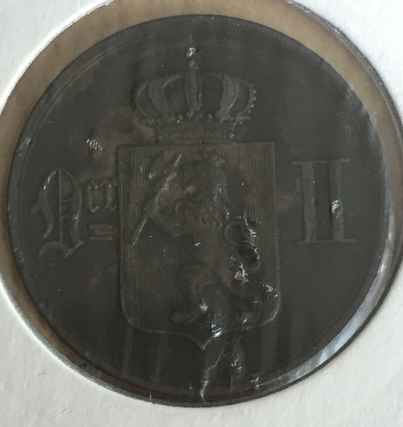 Norway 1875 5 Ore KM#349. Very Fine Condition. Scarce Date