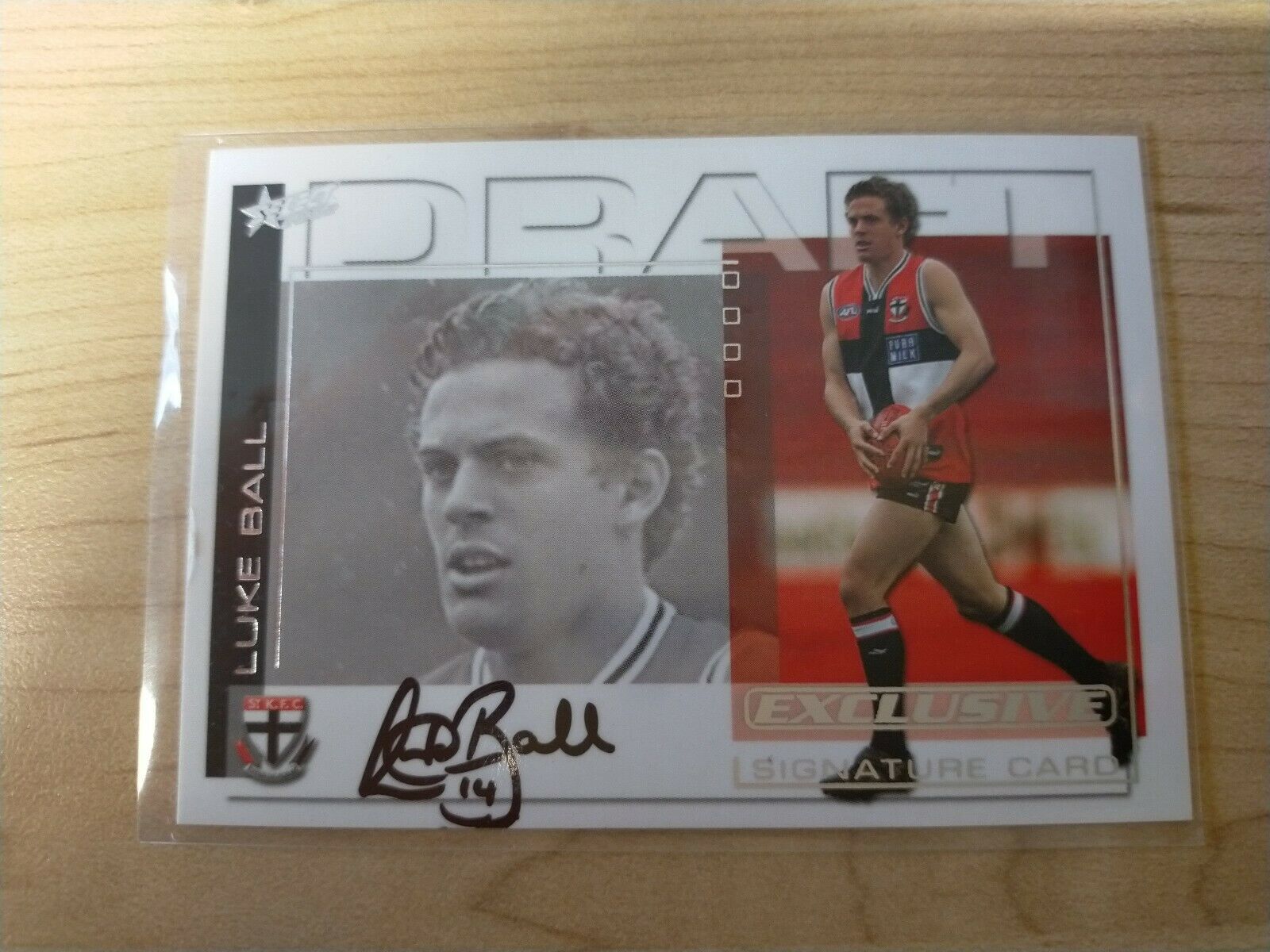 2002 Select Draft Pick Signature Luke Ball St Kilda