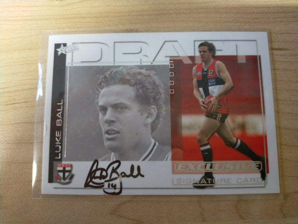 2002 Select Draft Pick Signature Luke Ball St Kilda
