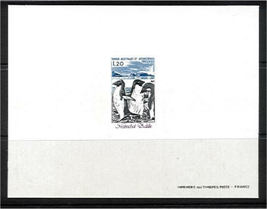 French Antarctic Territory TAAF SG 151  Fr 1.20 Adelie Penguins birds Proof