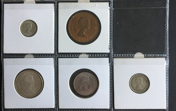Australia 1957 Pre Decimal 5 Coin Set  IDEAL BIRTHDAY GIFT
