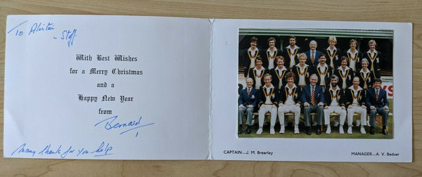 Cricket 1979-80 England Tour Of Australia & India Christmas Card Team Photo