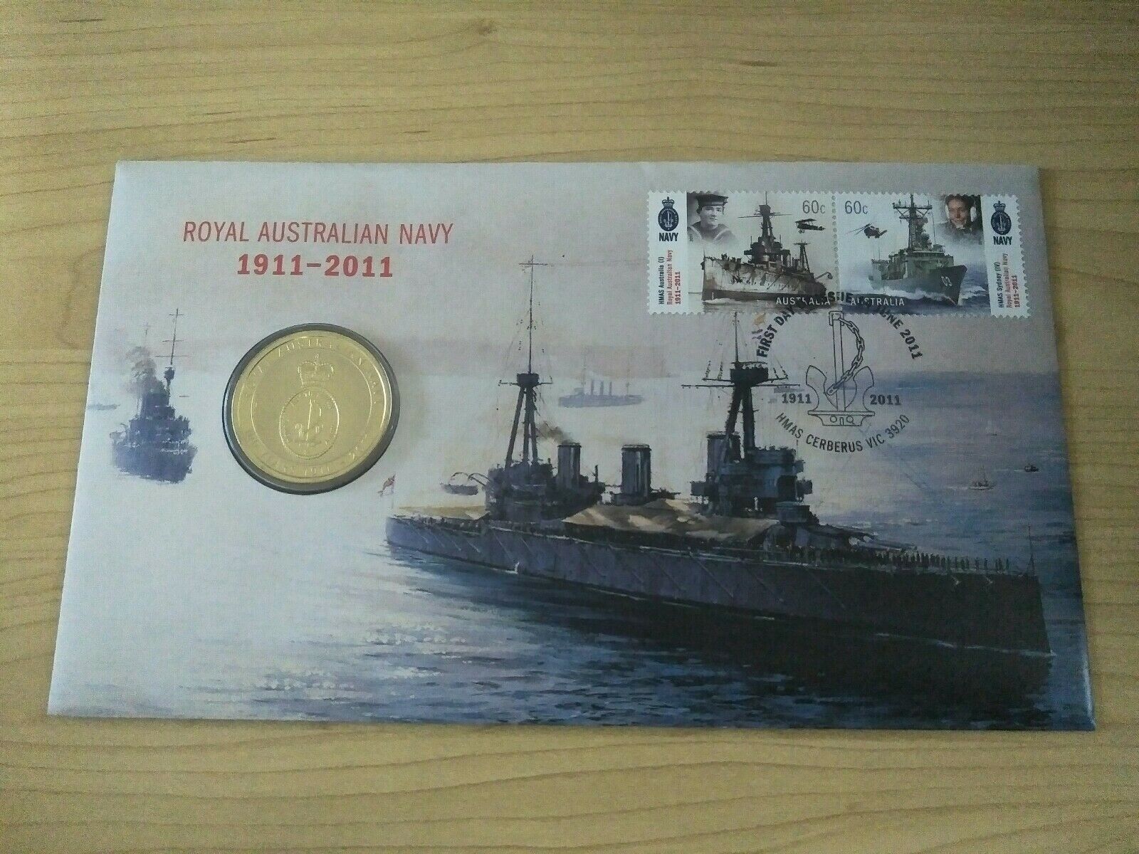 2011 PNC $1 Australia Royal Australian Navy Centenary First Day Cover