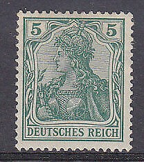 Germany SG   69a 5pf green Germania mint