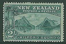 NZ New Zealand SG 258 2s grey-green Milford Sound MH