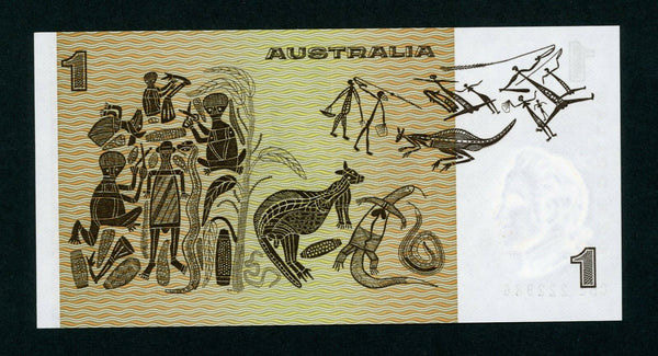 Australia R76a One Dollar $1 Knight/Wheeler Centre Thread Uncirculated