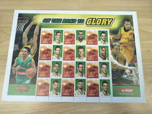 2005 Australian 50c Australian Boomers Basketball Team Stamp Sheet