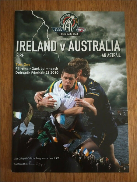 2010 International Rules Ireland v Australia Test 1+2 Records, Newspaper, Flag