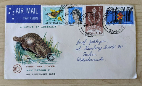 Australia Airmail Cover sent with Pre Decimal & Decimal Stamps to Czechoslovakia