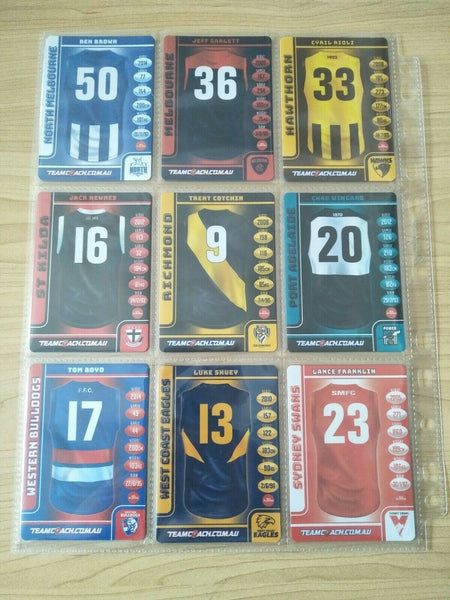 2018 AFL Teamcoach Footy Flix Complete Set Of 18 Cards