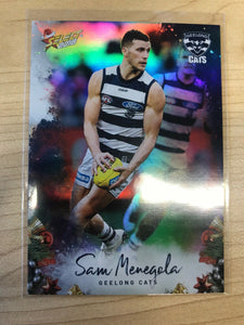 AFL 2018 Select Christmas Holofoil Card X78 - Geelong Cats, Sam Menegola