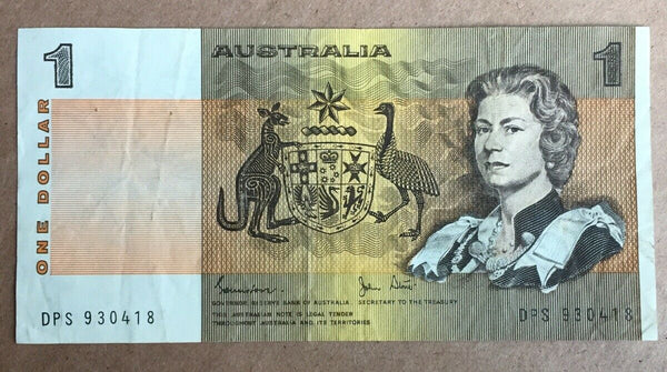 Australia 1982 R78L $1 Johnston/Stone Last Prefix DPS