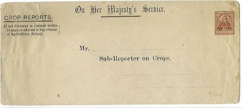 NSW Australian States 1888 4d Captain Cook PTPO envelope opt Specimen