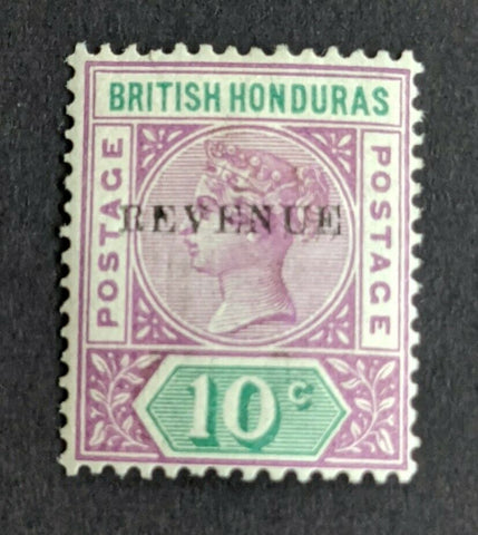 British Honduras 10c Revenue Postage Stamp Mint