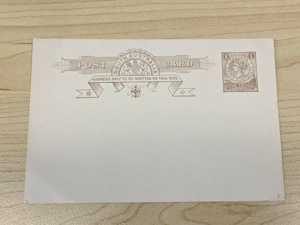 SA Australian States Post Card 3b Large Size Surfaced  ship Lighthouse Mint