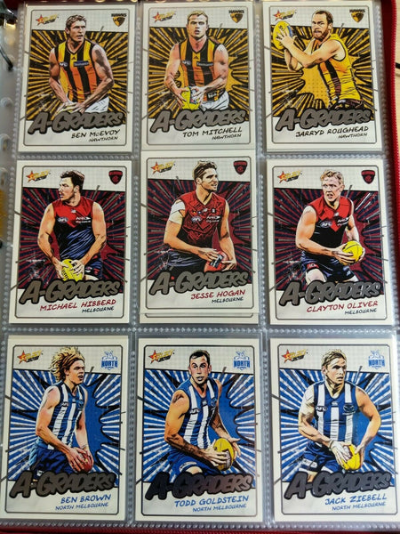 2018 AFL Select Footy Stars A Graders Complete Set