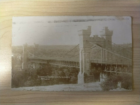 Australian Vintage Postcard Suspension Bridge North Sydney Photo To Melbourne